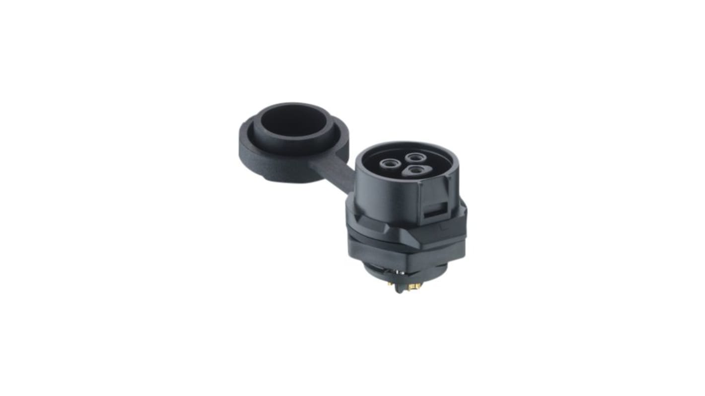 Conector Lutronic hembra serie Series 02 Quicklock de 2 vías hembra, Montaje en Panel, IP67