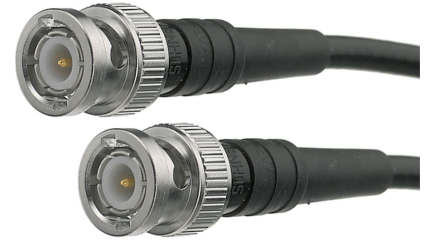 Cable coaxial Huber+Suhner, con. A: BNC, Macho, con. B: BNC, Macho, long. 1m