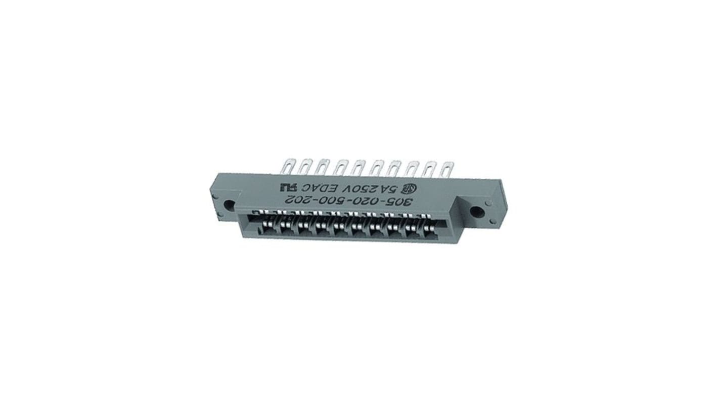 EDAC EDAC Series Socket Edge Connector, Through Hole Mount, 44-Contacts, 3.96mm Pitch, 2-Row, Solder Termination