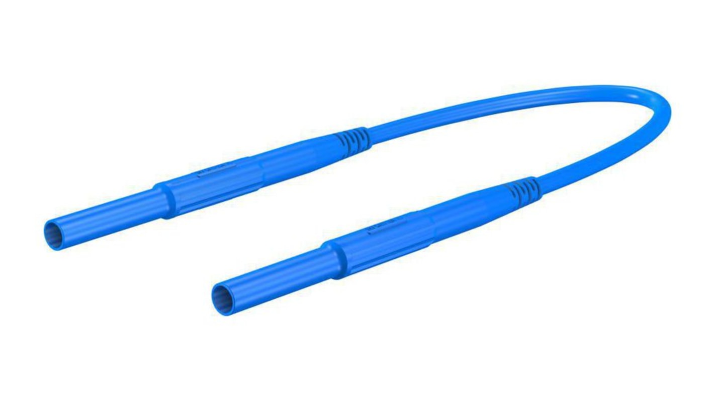 Staubli Test lead, 10A, 1kV, Blue, 1.5m Lead Length