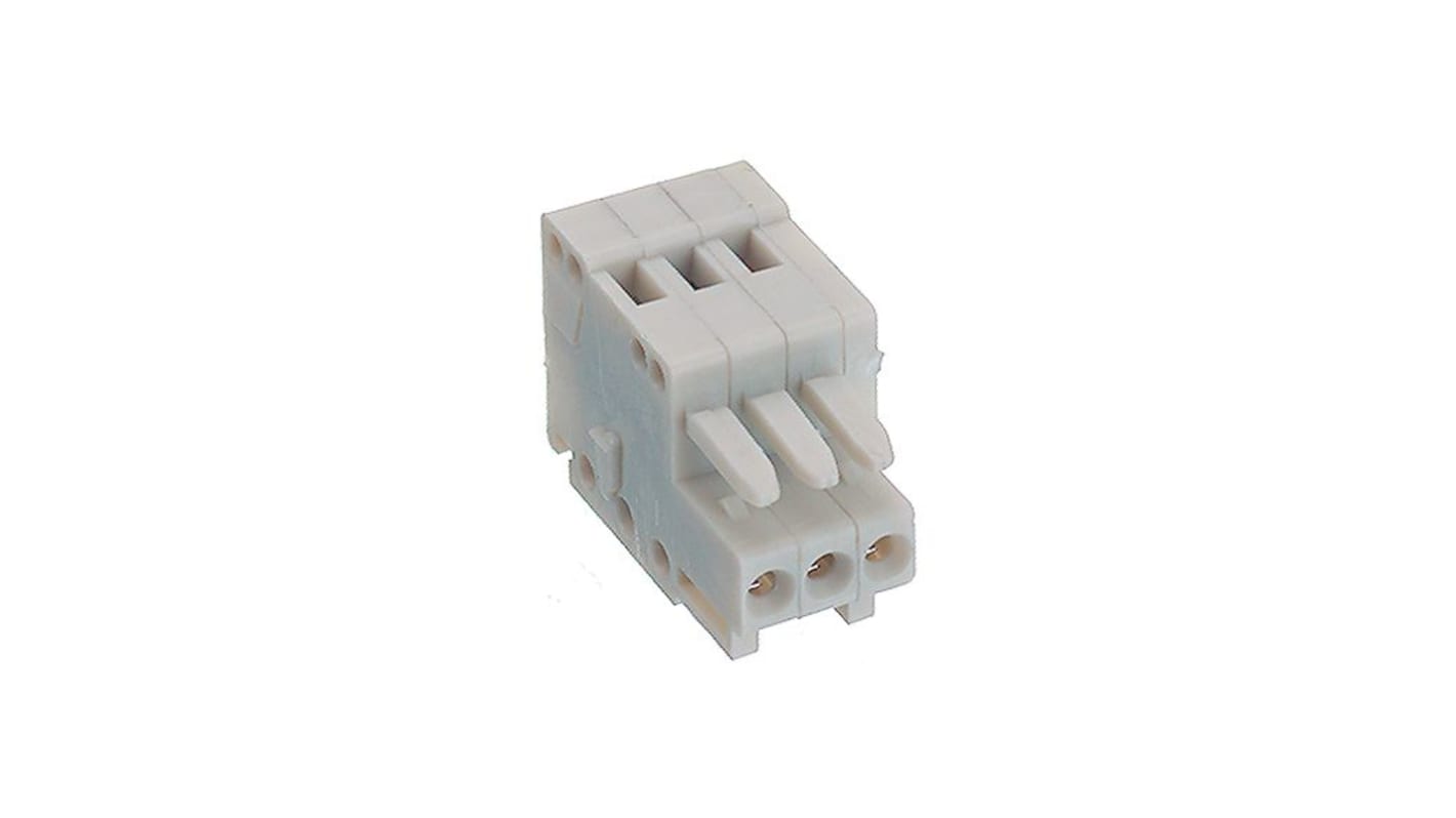 Wago 2.5mm Pitch 10 Way Pluggable Terminal Block, Feed Through Header, Cable Mount, Cage Clamp Termination