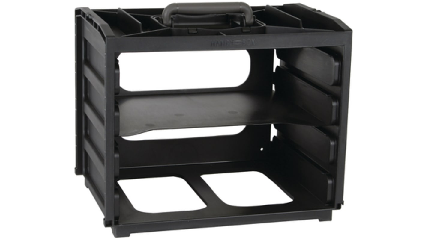 Raaco Black Polypropylene Compartment Box, 310mm x 376mm x 265mm