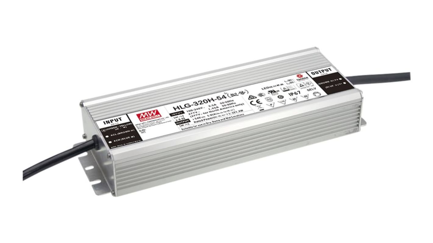 Driver LED corriente constante MEAN WELL, IN: 305 V ac, OUT: 305V, 1.05A, 320W, regulable