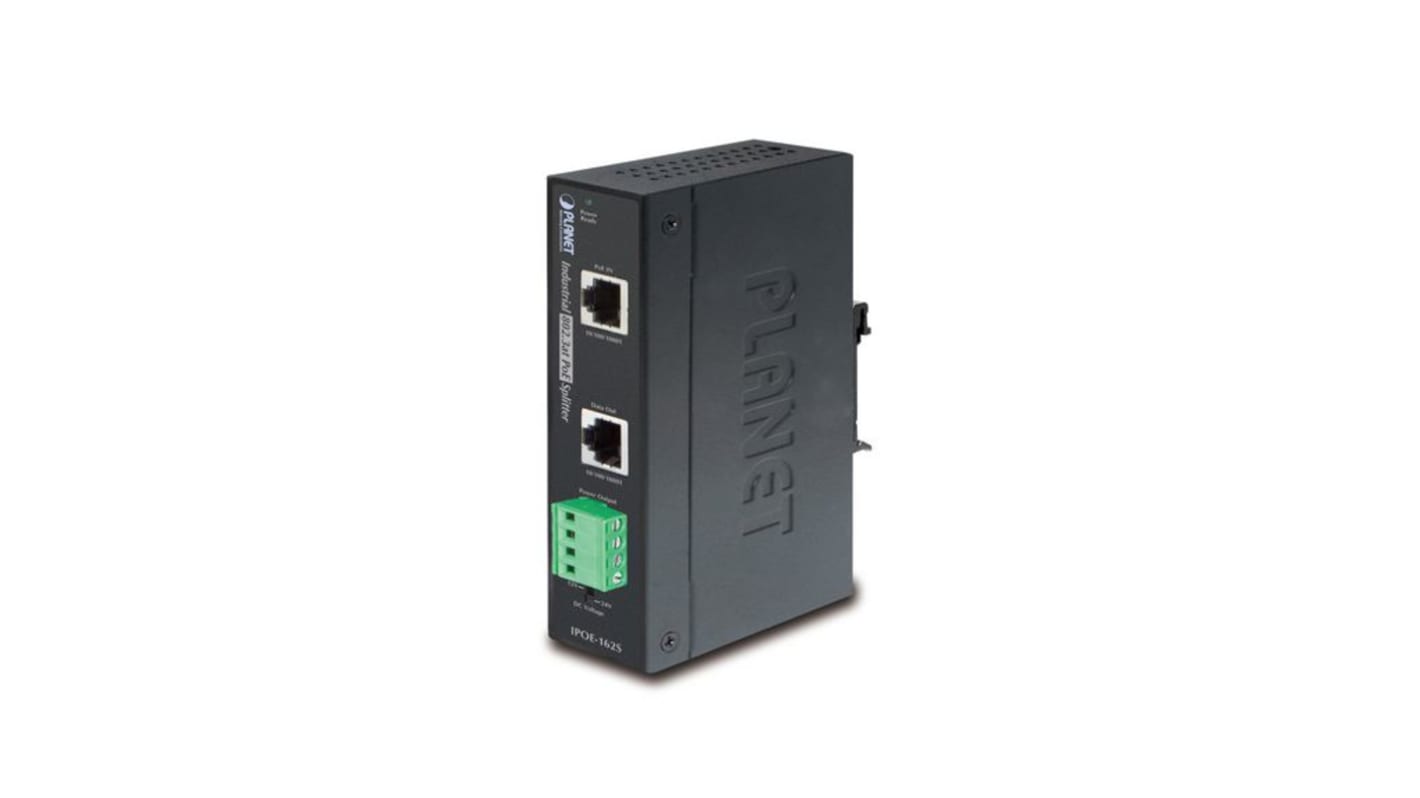 Planet-Wattohm Single Port PoE Splitter, 48 → 56V Input, 12/24V dc Output, 25W