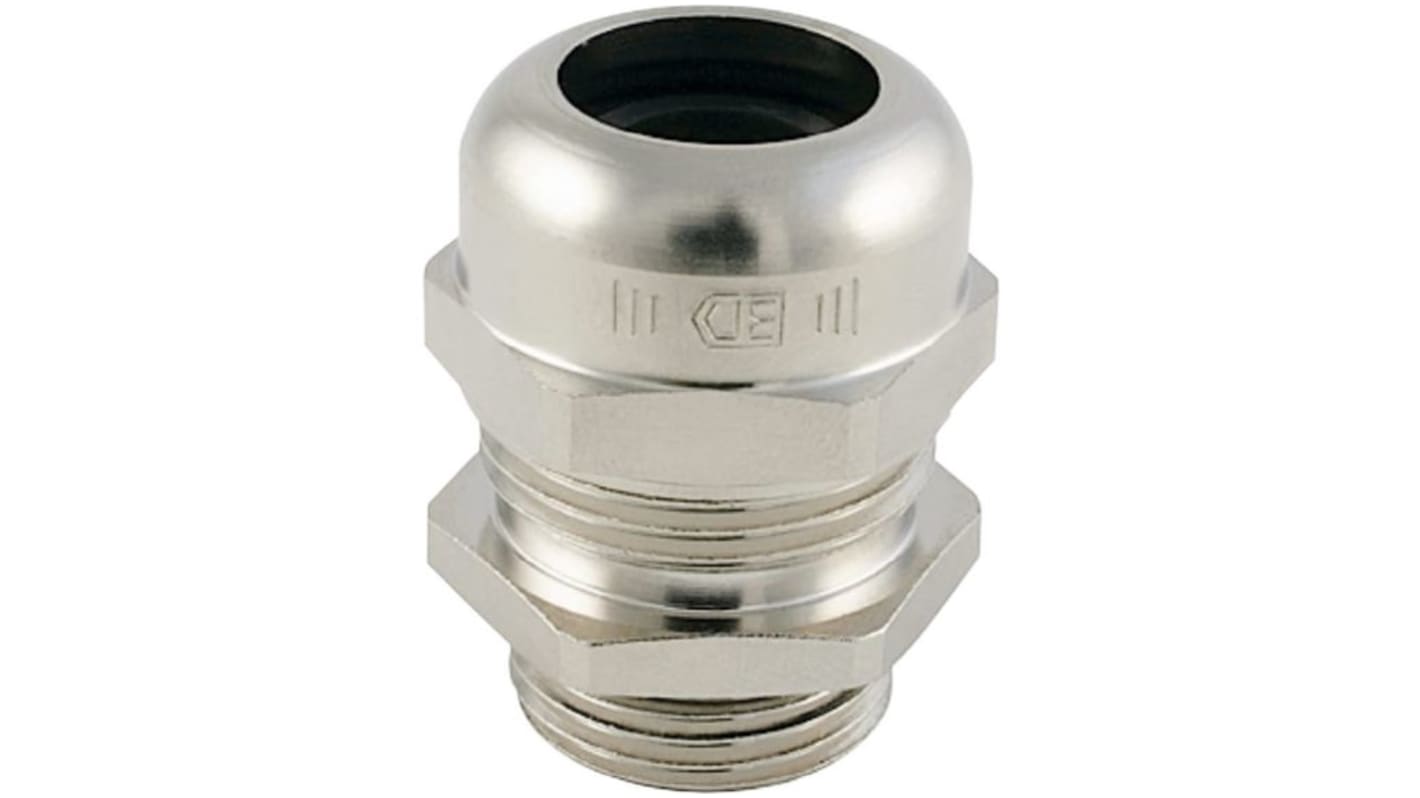 Jacobs WADIone Kabelverschraubung, M25 Messing vernickelt Nickel 12.5mm/ 20.5mm, IP66, IP68, IP69