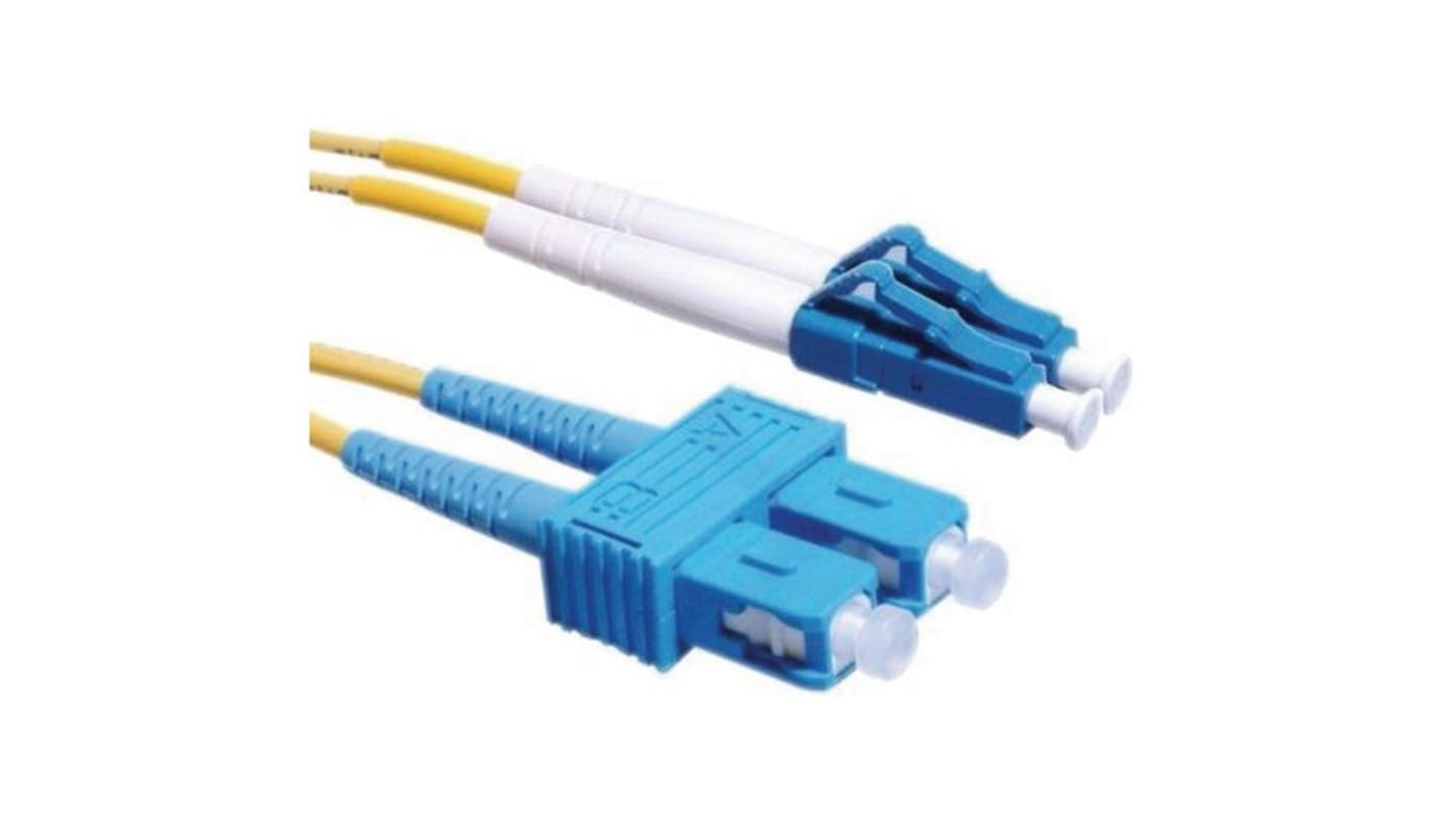 AFL Hyperscale LC to SC Single Mode OS1 Fibre Optic Cable, Yellow, 3m