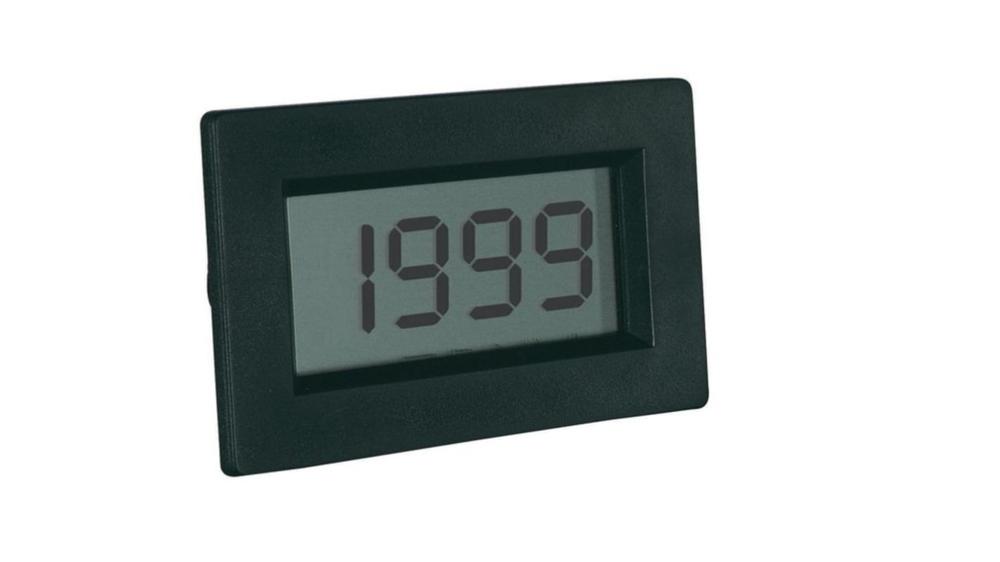 PeakTech LDP LCD Einbaumessgerät für Spannung H 38mm B 54mm 3.5-Stellen T. 22.5mm