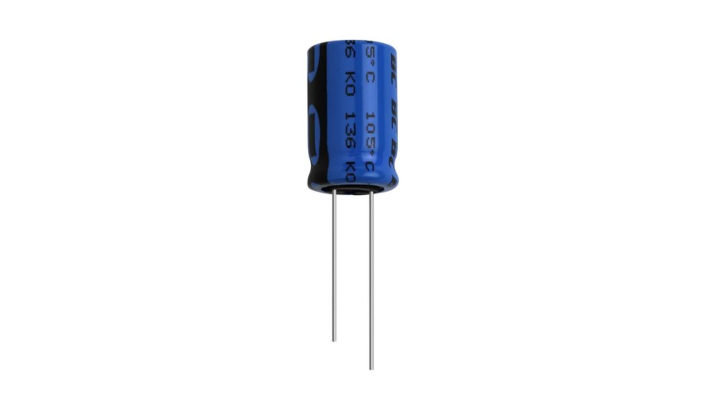 Condensador electrolítico Vishay, 100μF, 35V dc, 12 x 8mm