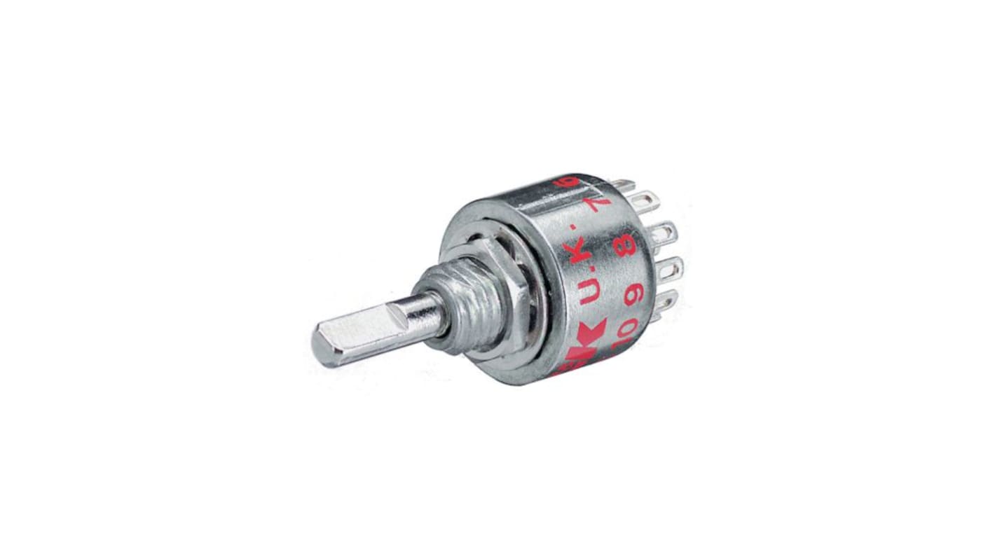C & K M, 12 Position Rotary Switch, 250mA, Solder