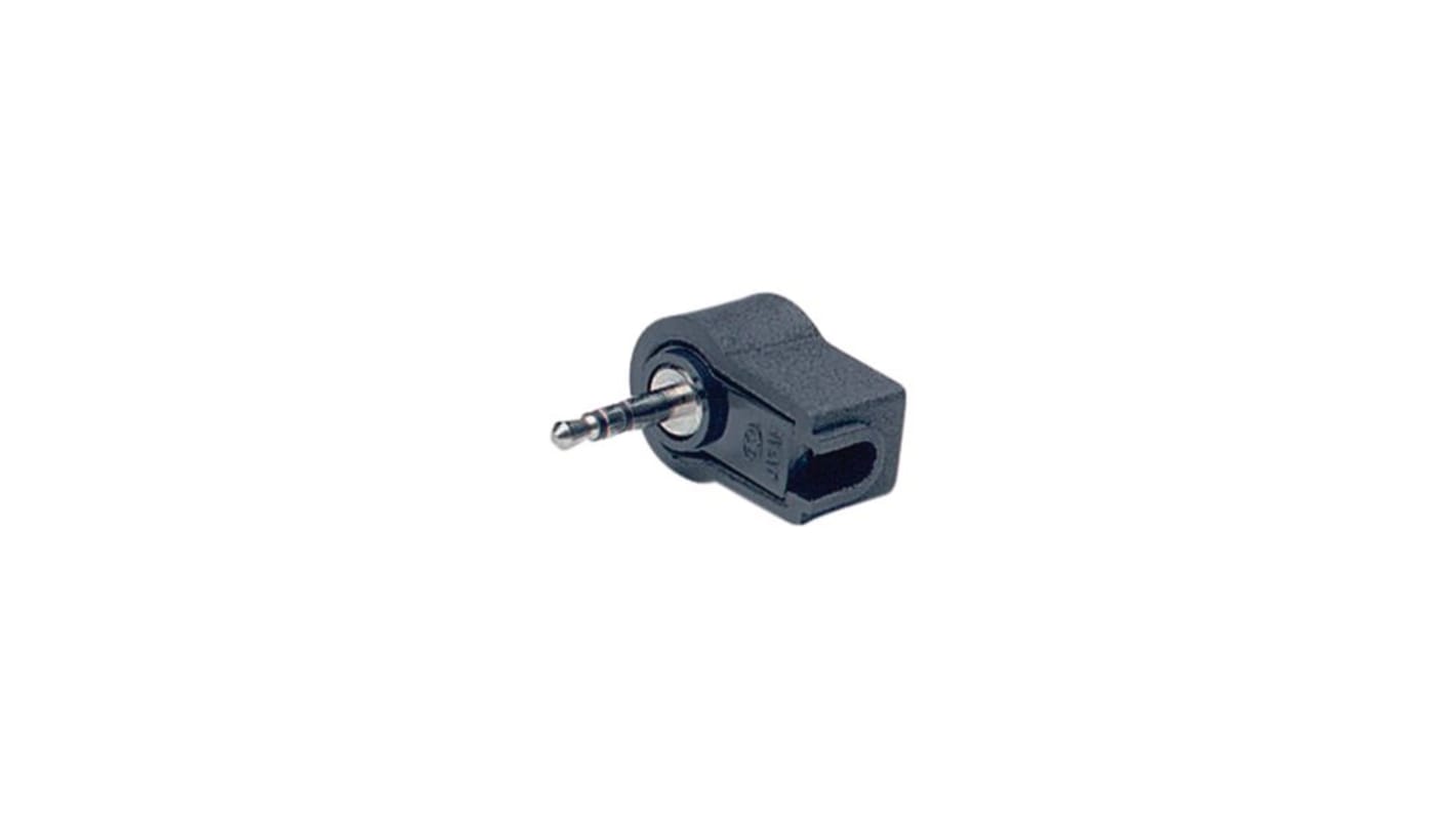 Jack plug Ø2.5mm 90° Black 3P