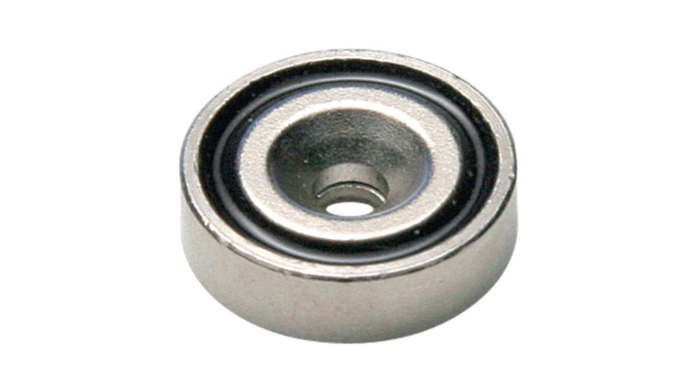 Sura Magnets Neodym Magnet, Rund, 20mm, 105N Bohrung x 6mm, L. 13mm