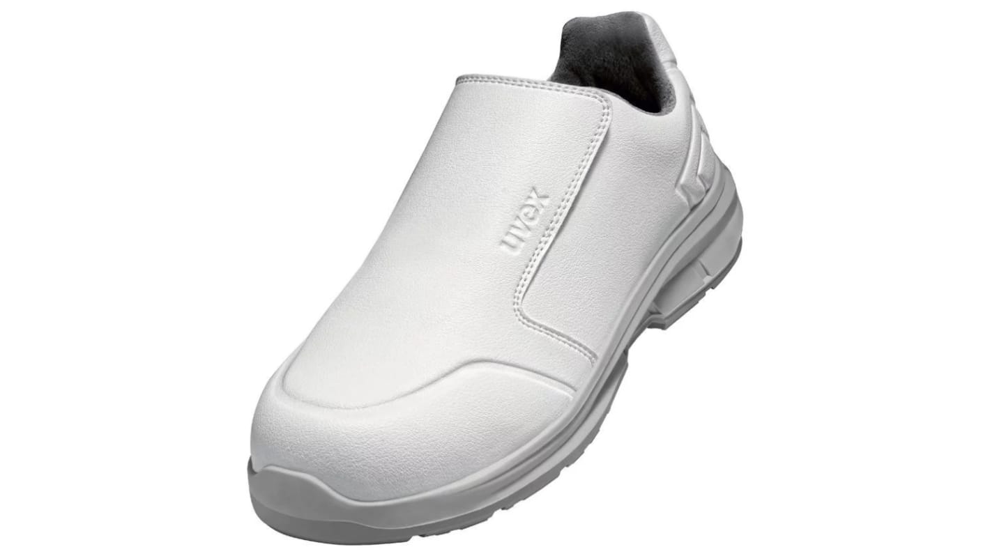 65819 Unisex White Non Metal Toe Capped Safety Shoes, UK 3, EU 35