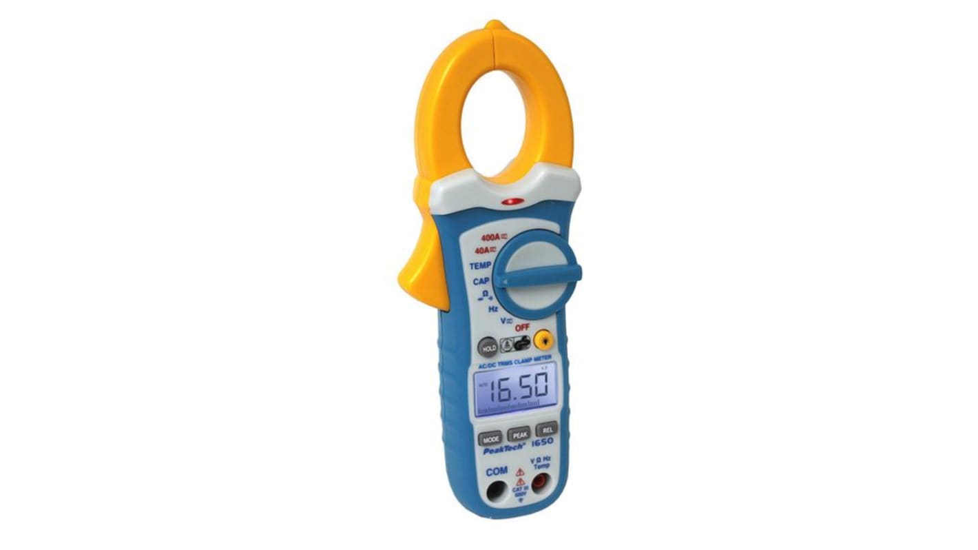 PeakTech Clamp Meter, 400A dc, Max Current 400A ac CAT III 600V