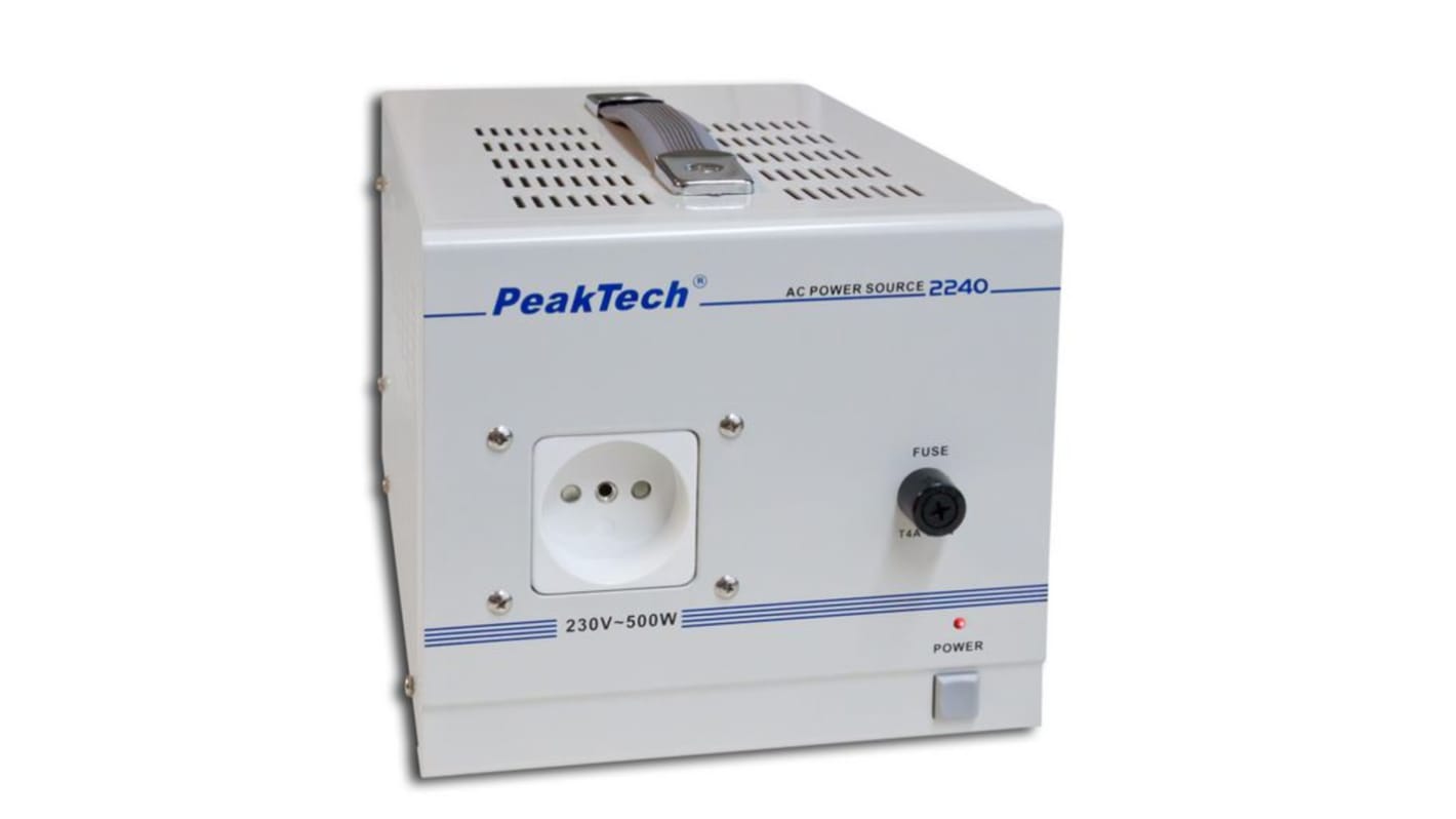 PeakTech 500W Isolation Transformer, 230V ac Primary, 230V ac Secondary, 2.5A O/P