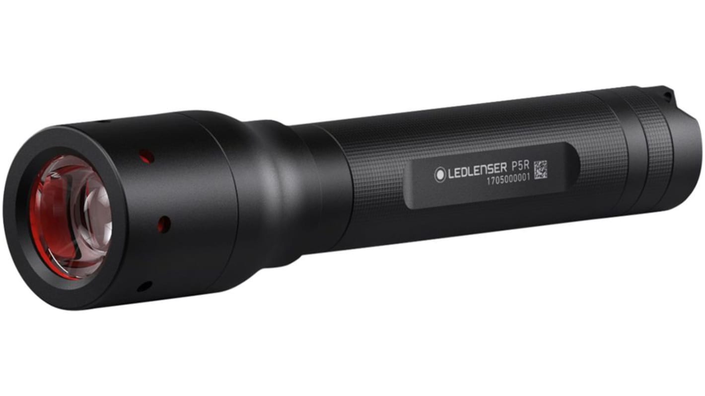 LEDLENSER P5R LED lámpa Nagy teljesítményű LED Zseblámpa újratölthető, 420 lm, Fekete