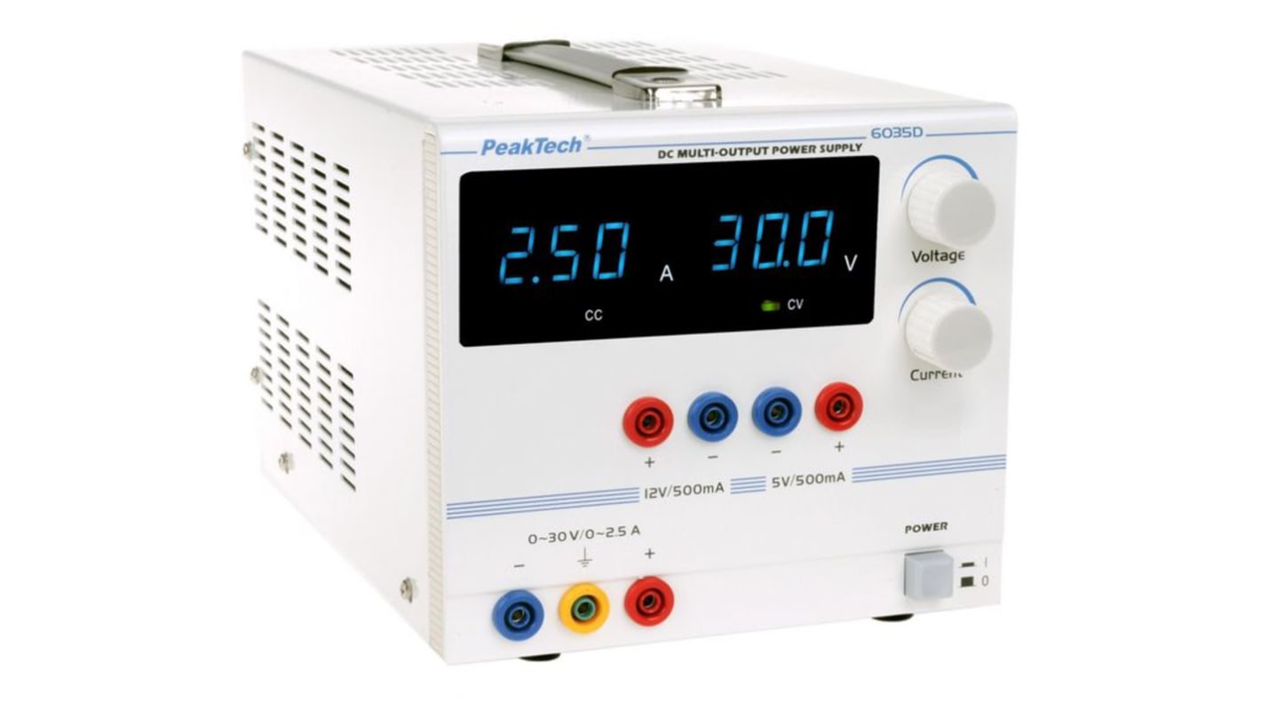 Alimentation de laboratoire, 5 V, 12 And 32 V, 2.5A, 3 sorties 75W