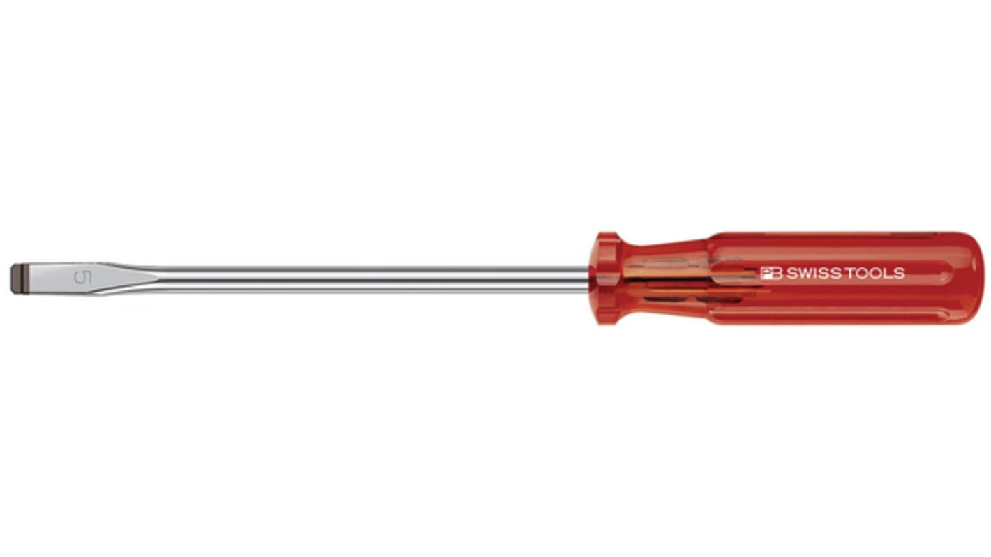 PB SWISS TOOLS Slotted  Screwdriver, SL2.5 Tip, 80 mm Blade