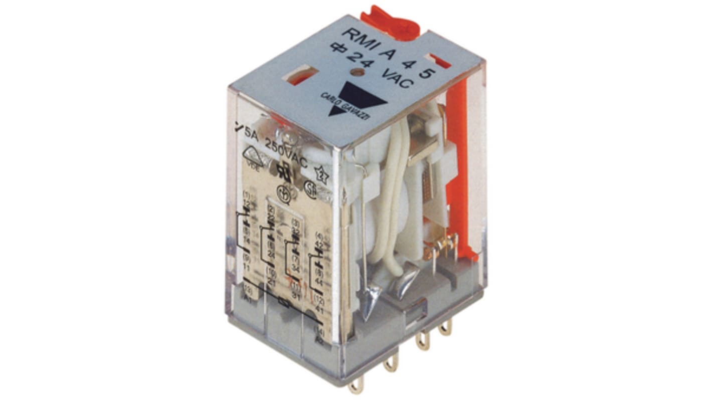 Carlo Gavazzi RMI Series Solid State Relay, 5 A Load, Plug In, 250 V ac/dc Load