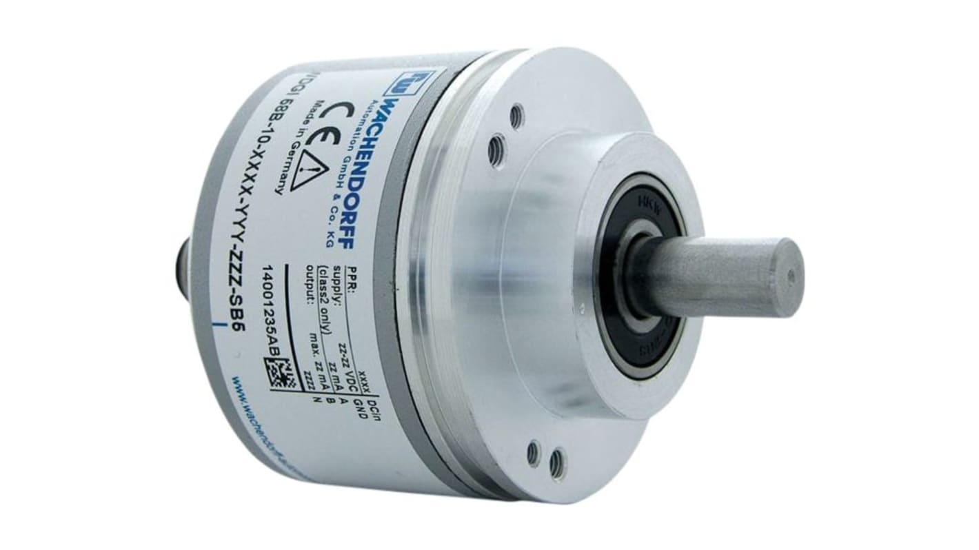 Wachendorff WDGI 58B Series Incremental Encoder, 5000ppr ppr, HTL Signal, Solid Type, 10mm Shaft