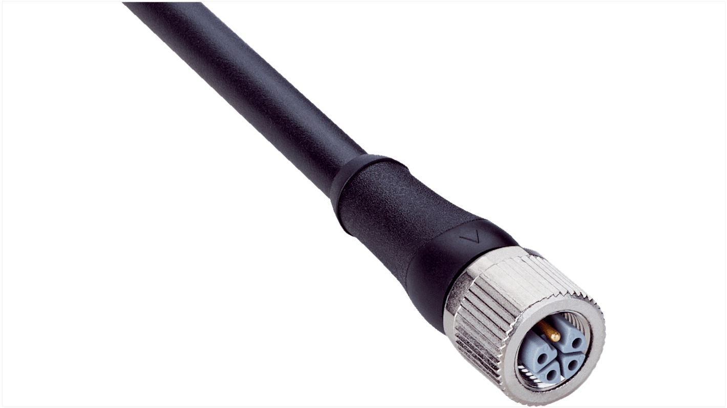 Sick Straight Female 5 way M12 to Straight Unterminated Connector & Cable, 10m