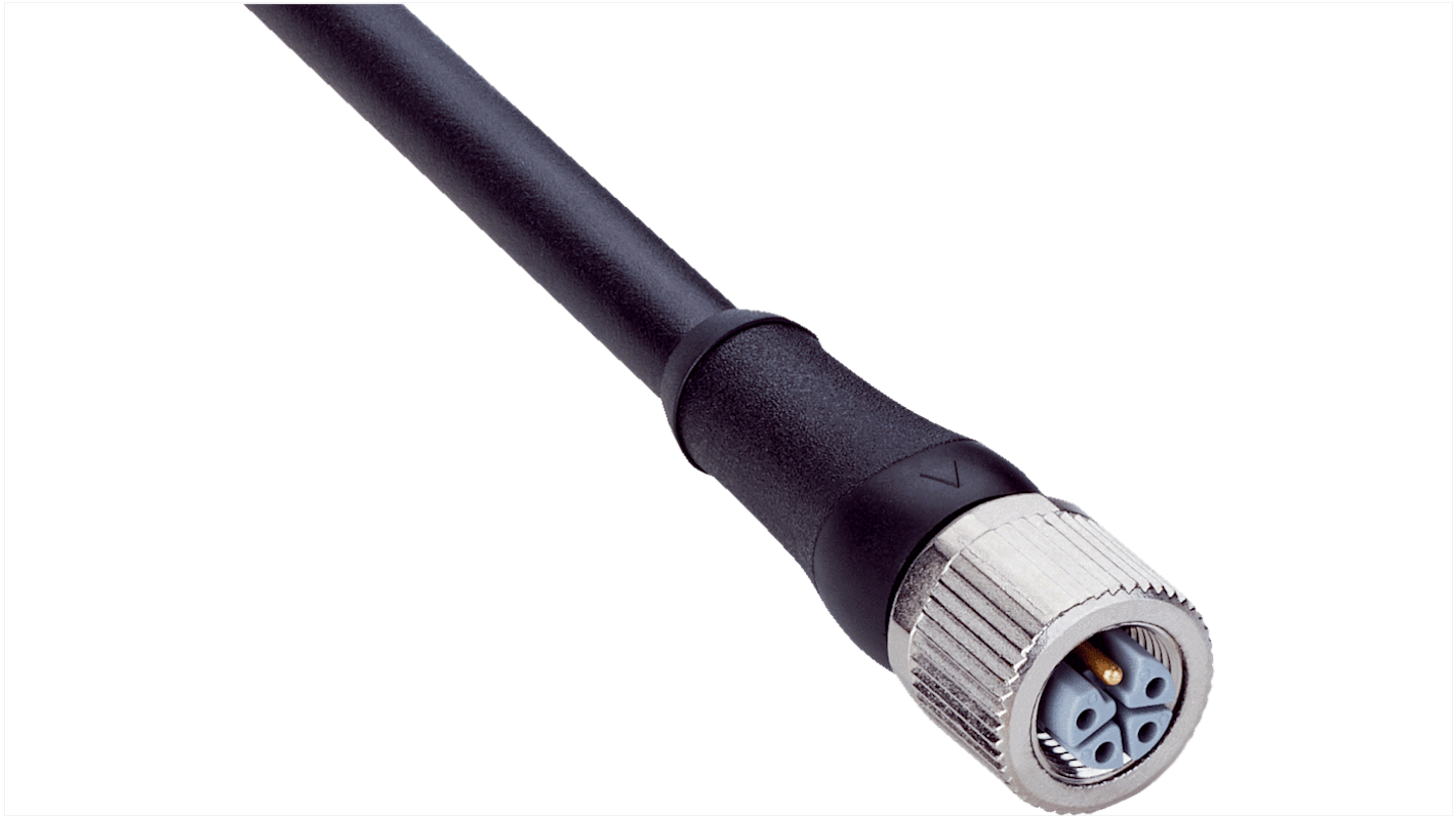 Conector y cable Sick, con. A M12 Hembra, 5 polos, con. B Sin terminación, cod.: L, long. 20m, 50/60 V ac/dc, 16 A,