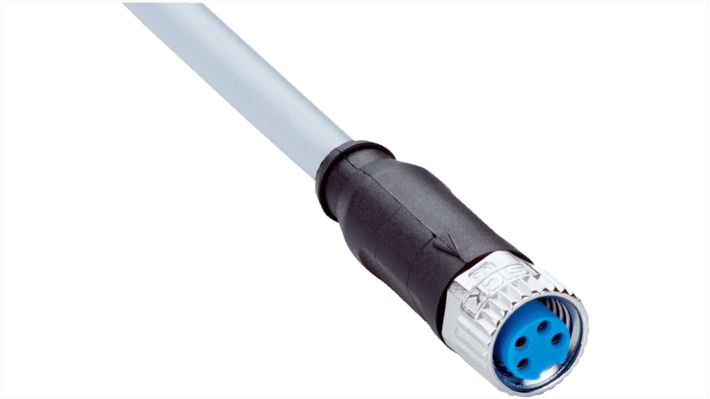 Sick Straight Female 4 way M8 to Unterminated Connector & Cable, 20m
