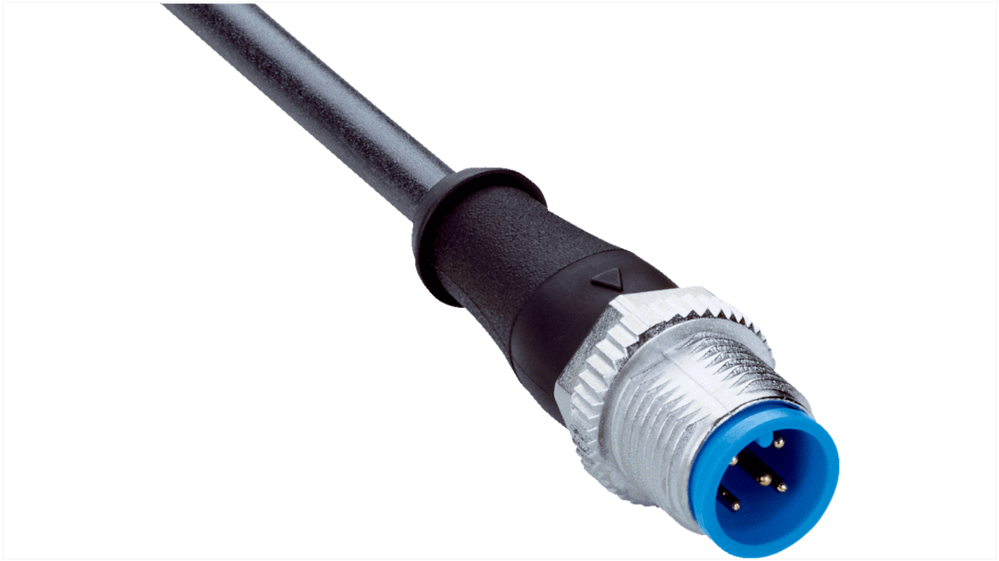 Sick Straight Male 5 way M12 to Straight Unterminated Connector & Cable, 2m