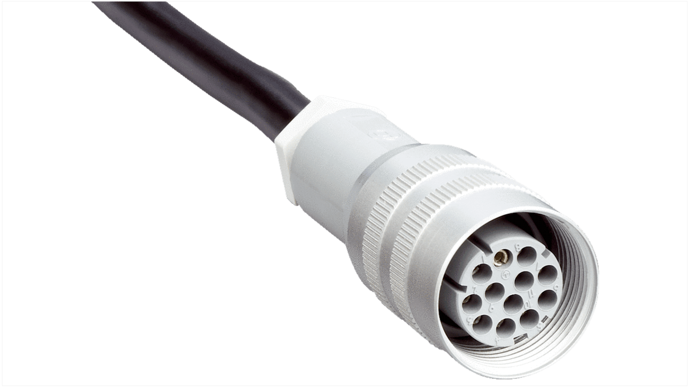 Sick Straight Female 12 way M26 to Unterminated Connector & Cable, 2.5m