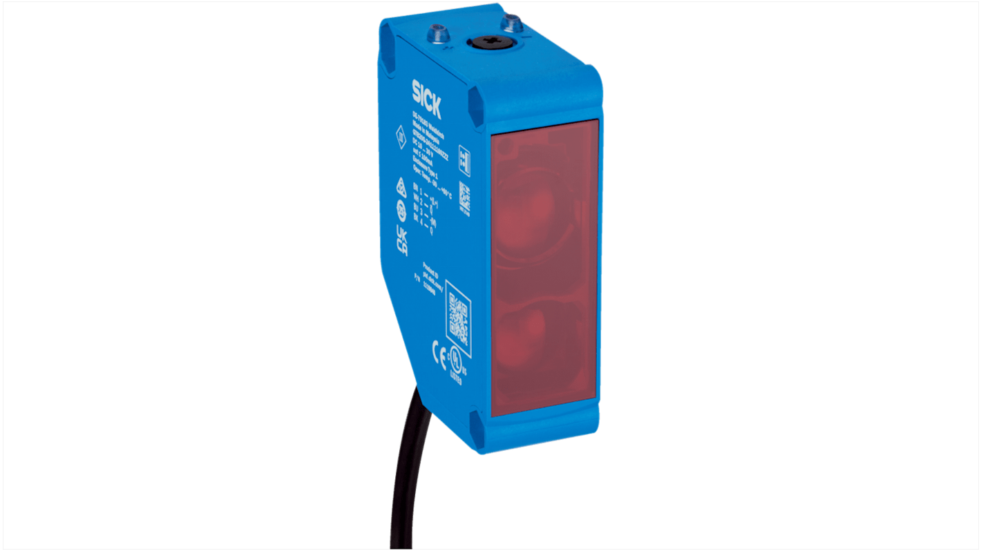 Sick Background Suppression Photoelectric Sensor, Rectangular Sensor, 3 m Detection Range