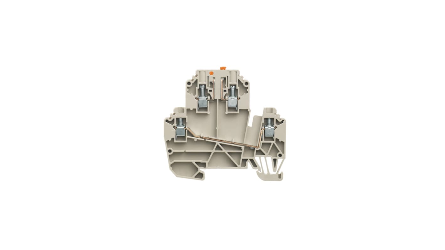 Weidmüller WDK Series Dark Beige Test Disconnect Terminal Block, 2.5mm², 1-Level, Screw Termination, ATEX, IECEx