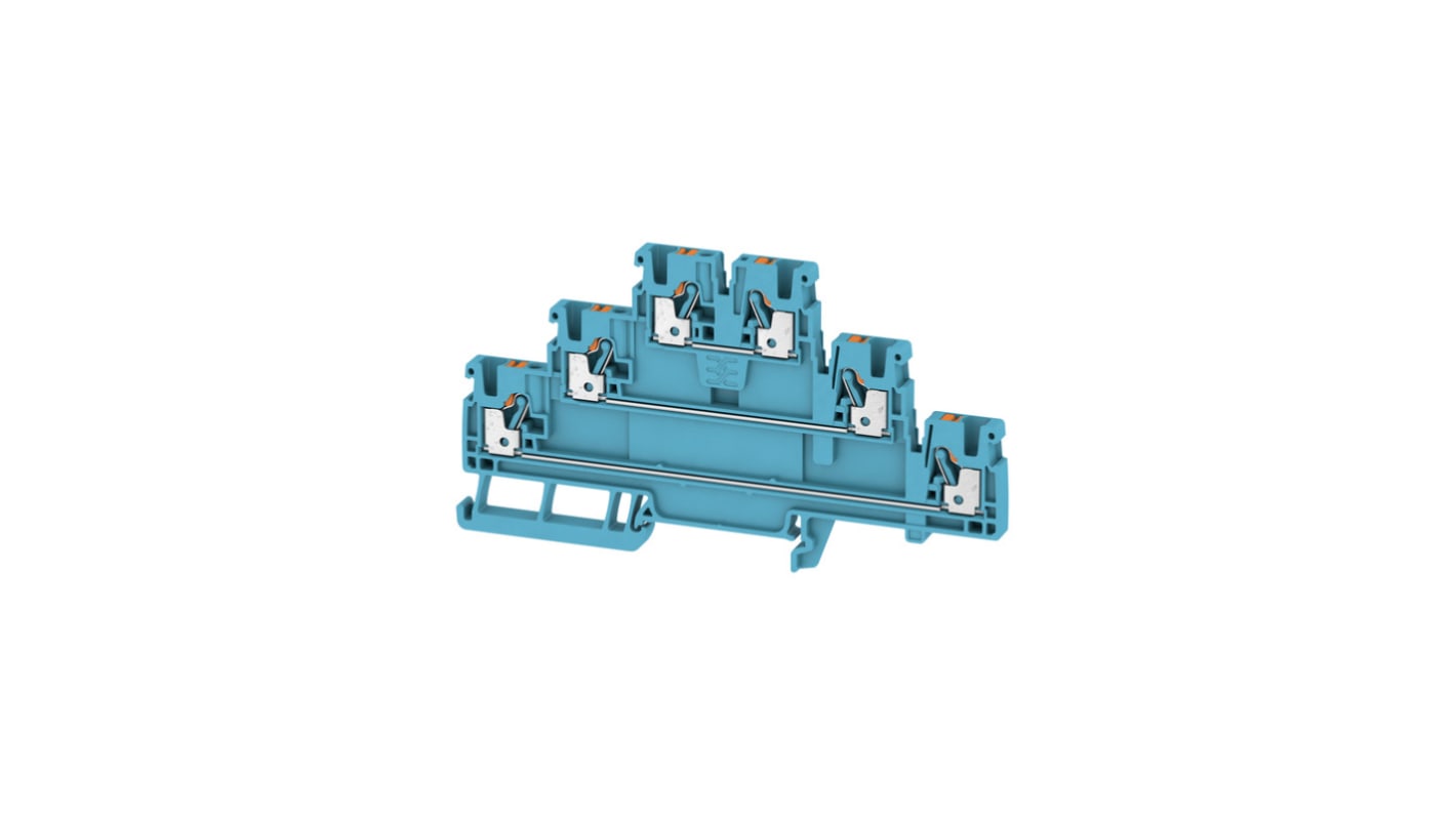 Weidmüller A2T Series Dark Beige Multi Level Terminal Block, 2.5mm², 3-Level, Push In Termination, ATEX, IECEx