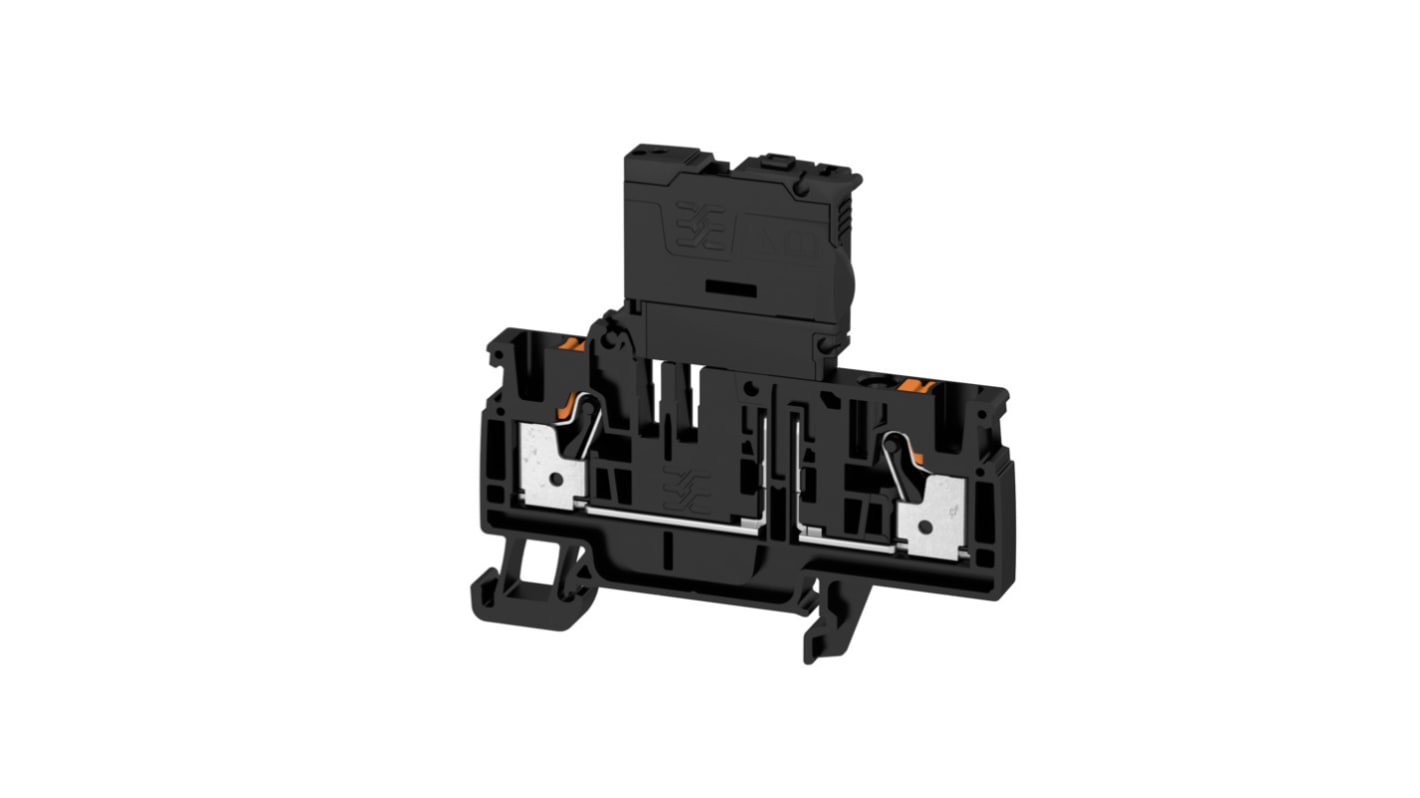 Weidmüller AFS Series Black Fuse Terminal Block, 4mm², 1-Level, Push In Termination, Fused, ATEX, IECEx