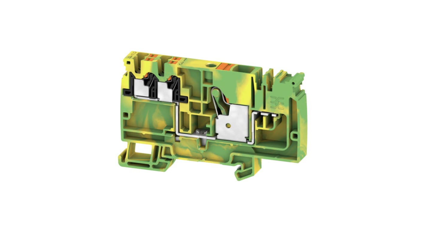 Weidmüller AAP Series Green/Yellow Distribution Unit, 10mm², 1-Level, Push In Termination, ATEX, IECEx