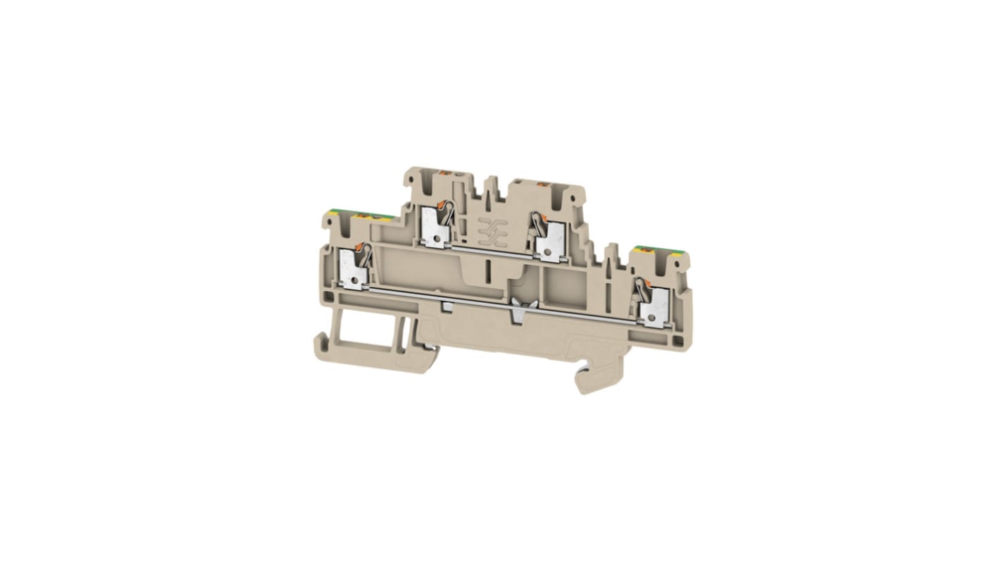 Weidmüller A2T Reihenklemme Doppelstock Dunkelbeige, 1.5mm², Einstecken