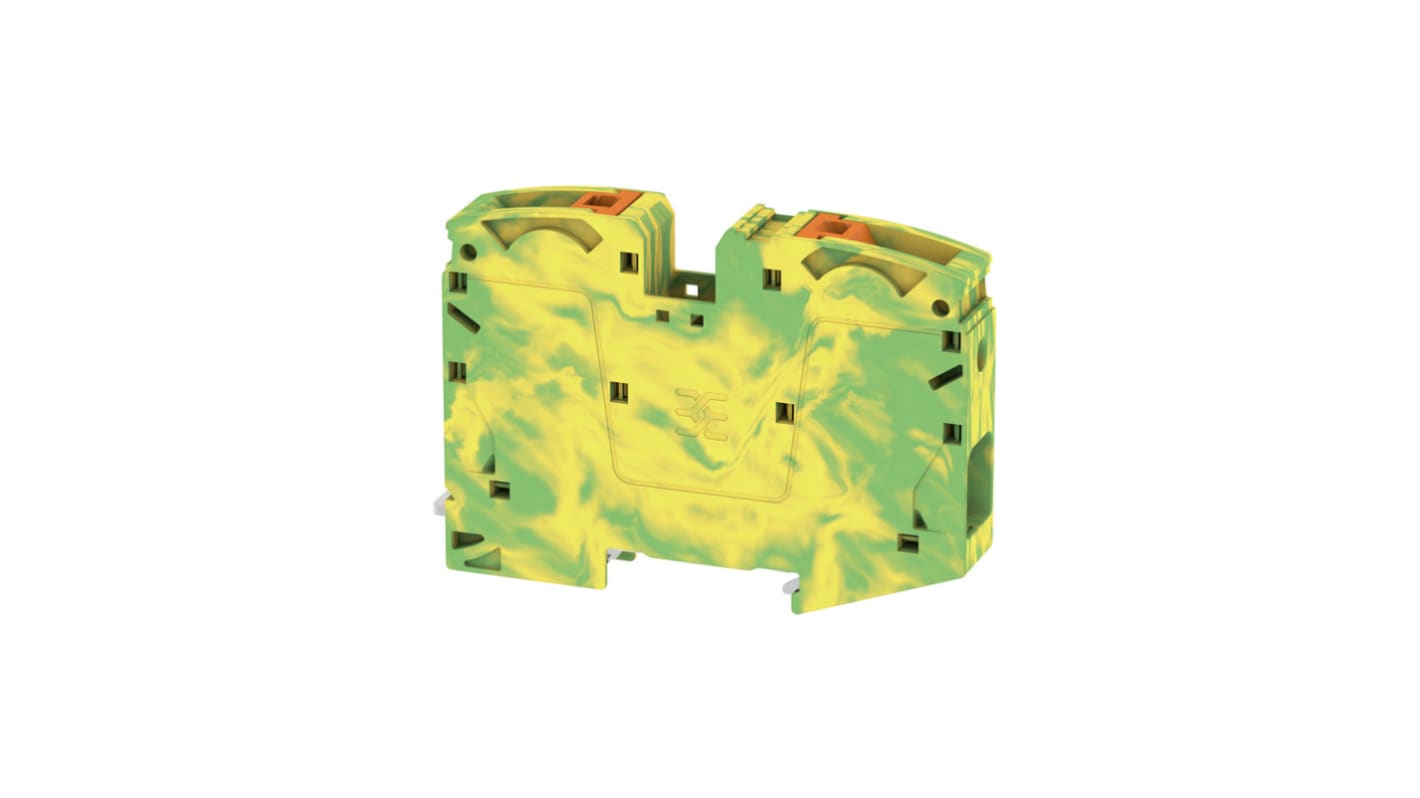 Weidmüller A2C Series Green/Yellow PE Terminal, 35mm², 1-Level, Push In Termination, ATEX, IECEx