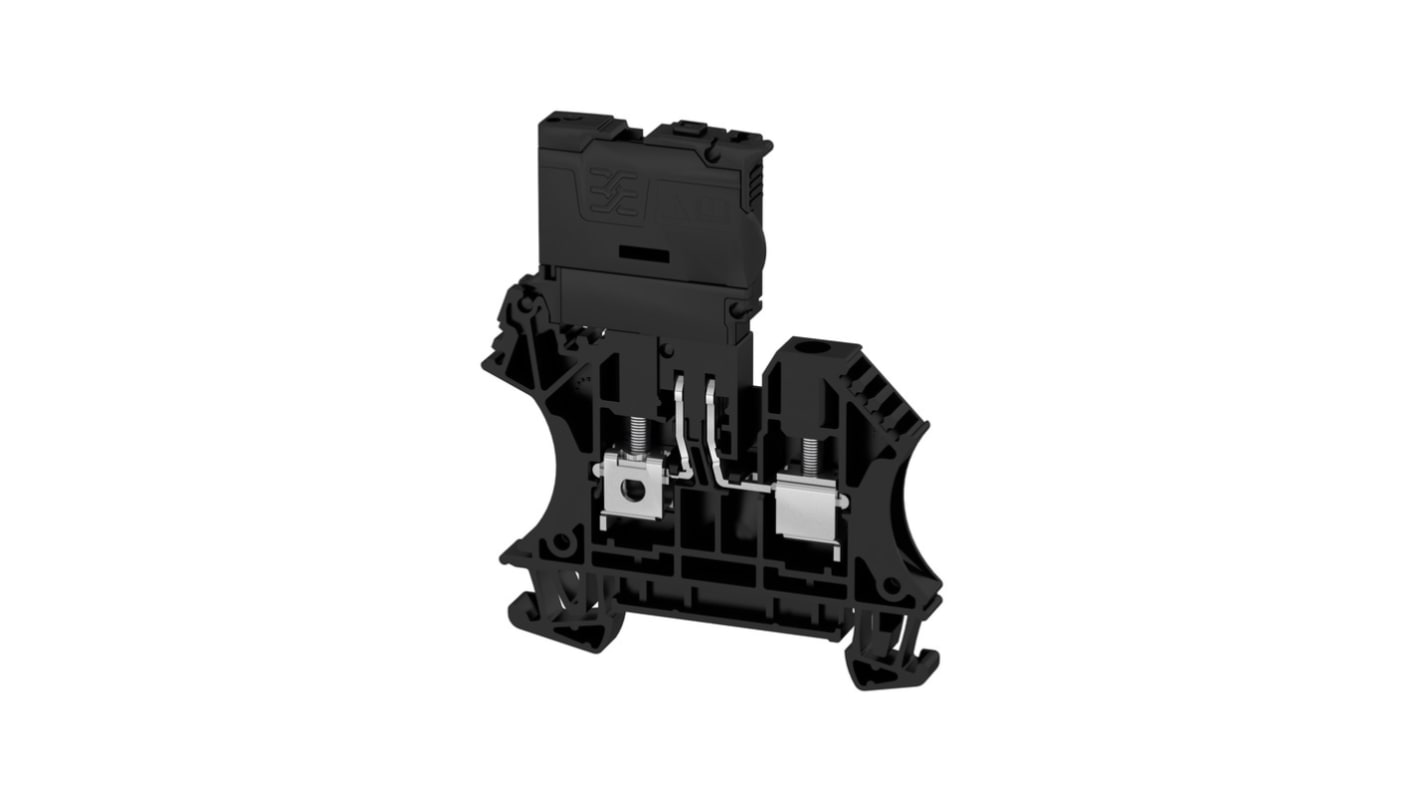 Weidmüller WFS Series Black Fuse Terminal Block, 4mm², 1-Level, Screw Termination, Fused, ATEX, IECEx