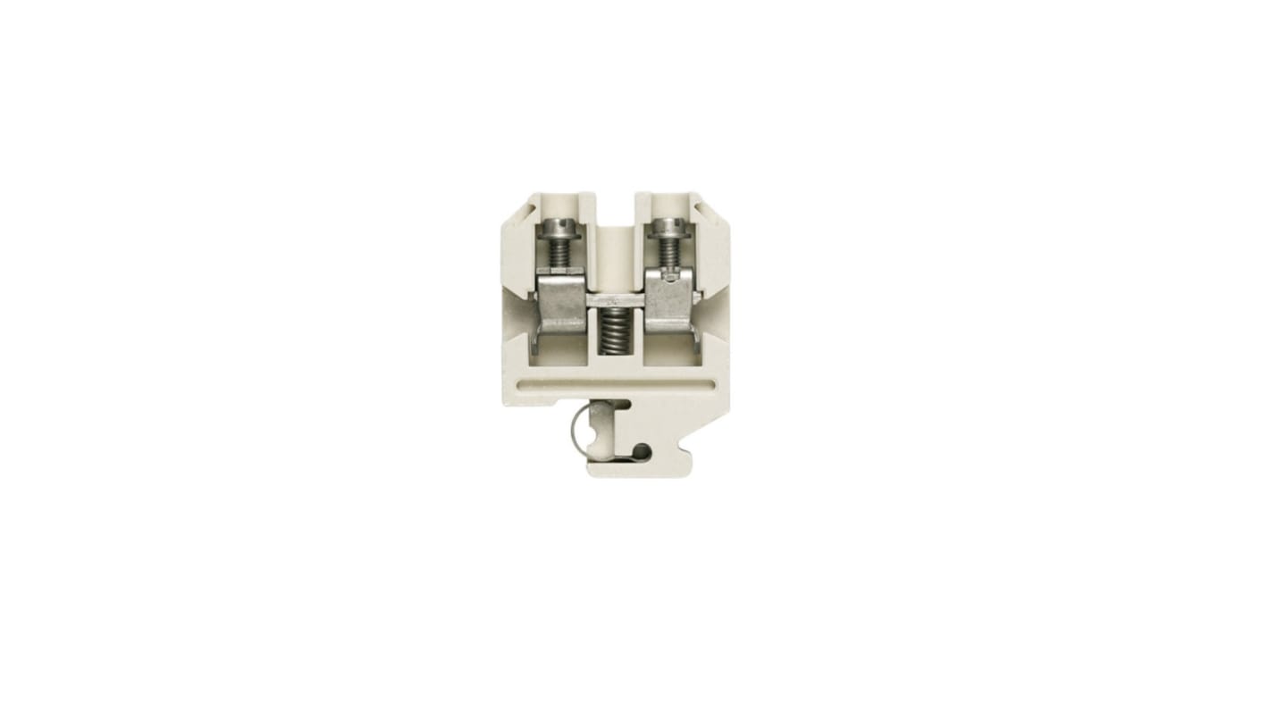 Weidmüller SAK Series Beige Feed Through Terminal Block, 10mm², 1-Level, Screw Termination, ATEX, IECEx