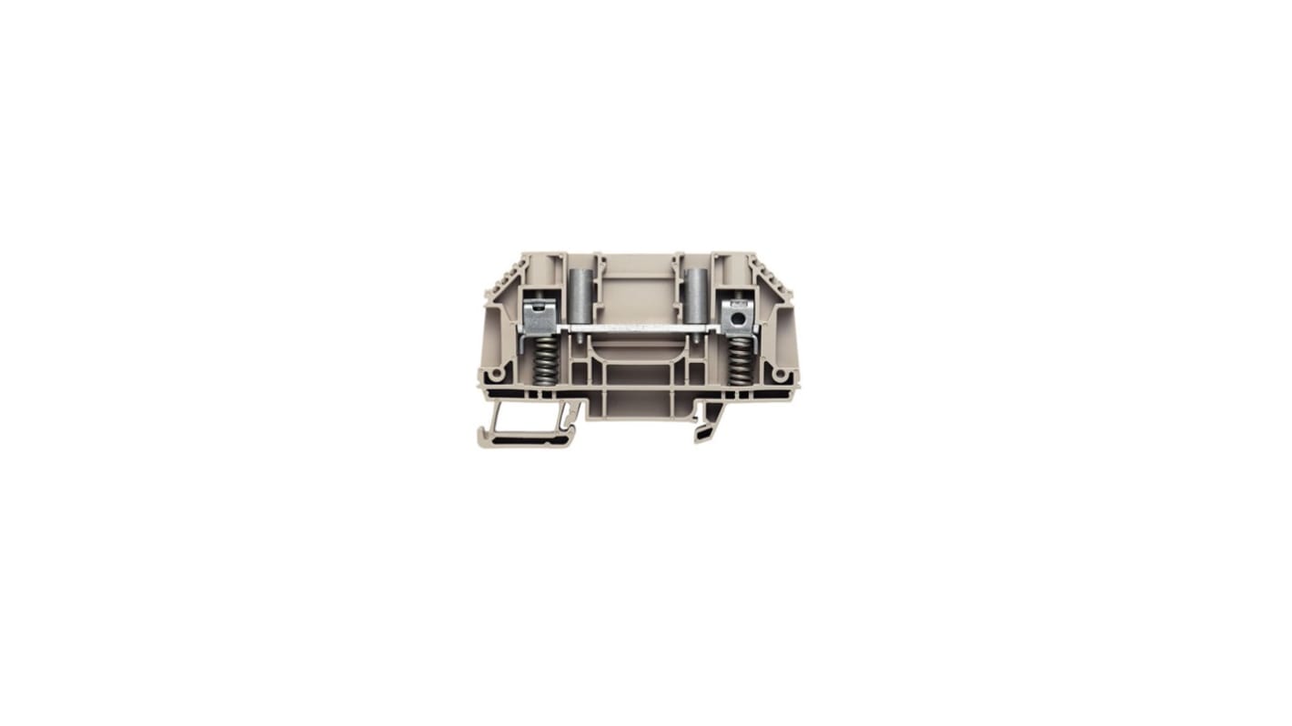 Weidmüller WTD Series Dark Beige Test Disconnect Terminal Block, 6mm², 1-Level, Screw Termination, ATEX, IECEx