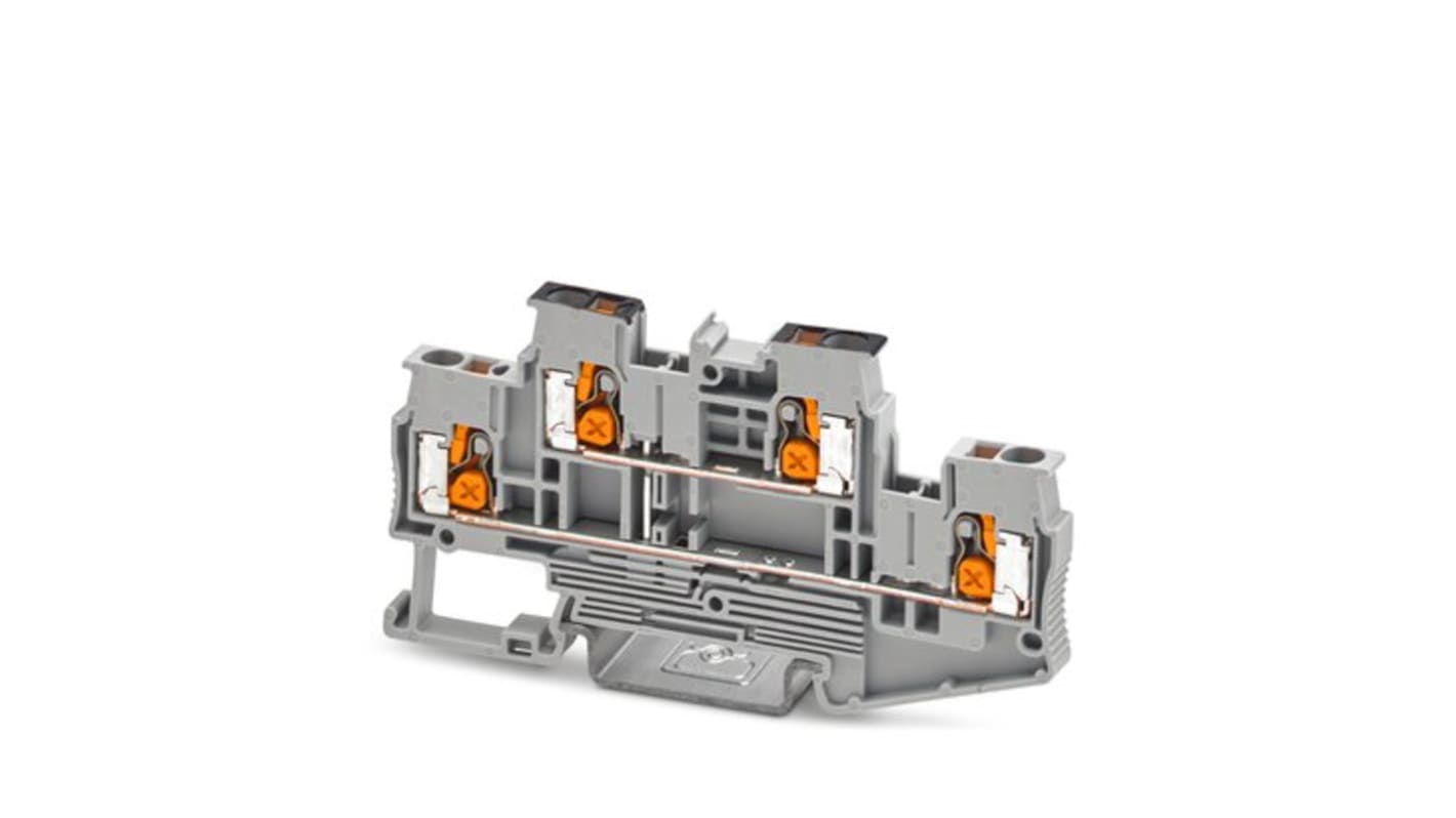 5-PV, XTTB 2 Series Grey Double Level Terminal Block, 2.5mm², 2-Level, Push-X Termination