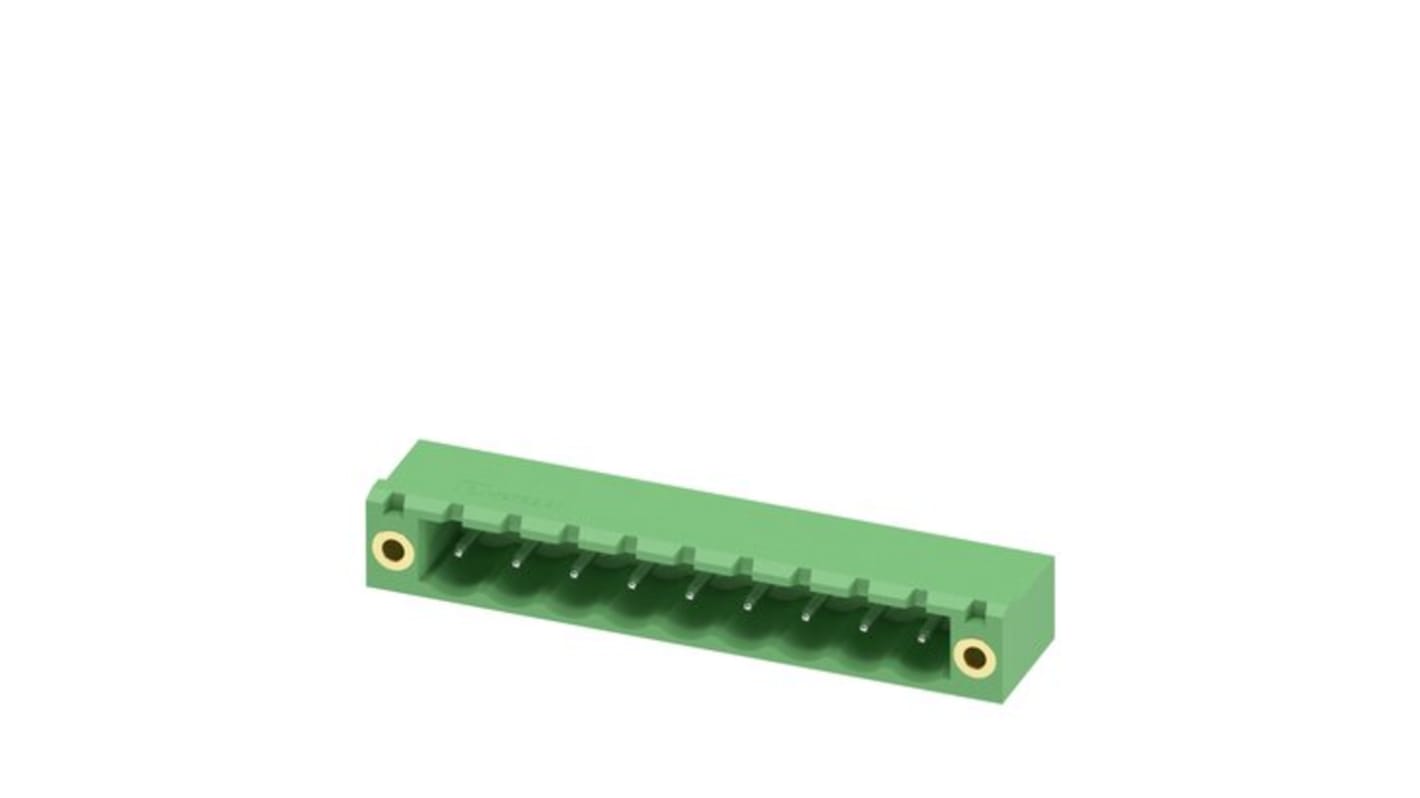 5/ 9-GF-5, 08, MSTB 2 Series Straight Solder Mount PCB Header, 9 Contact(s), 5.08mm Pitch, 1 Row(s), Shrouded