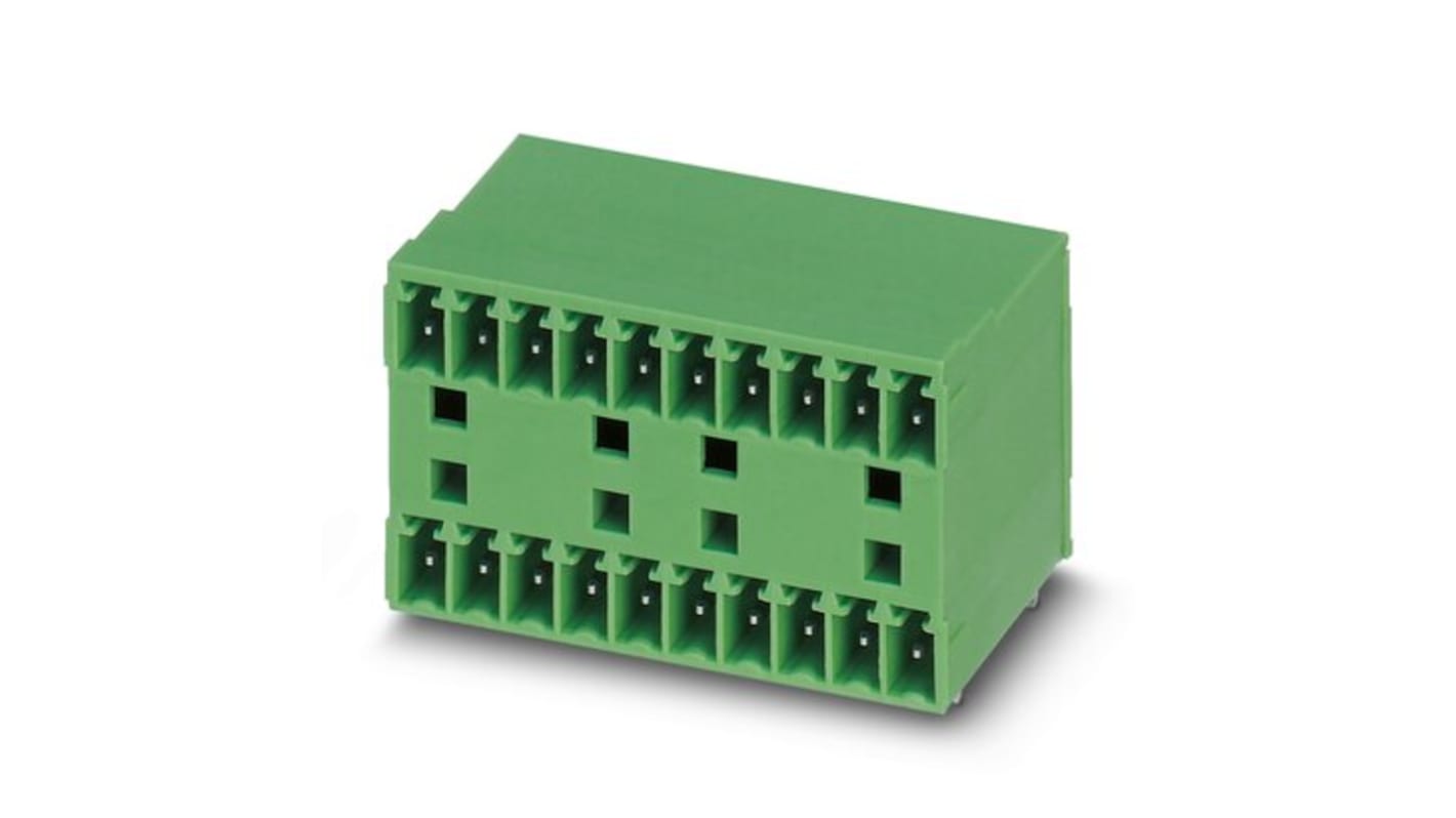 3.81mm Pitch 32 Way Pluggable Terminal Block, Header, Solder Mount, Pin Termination