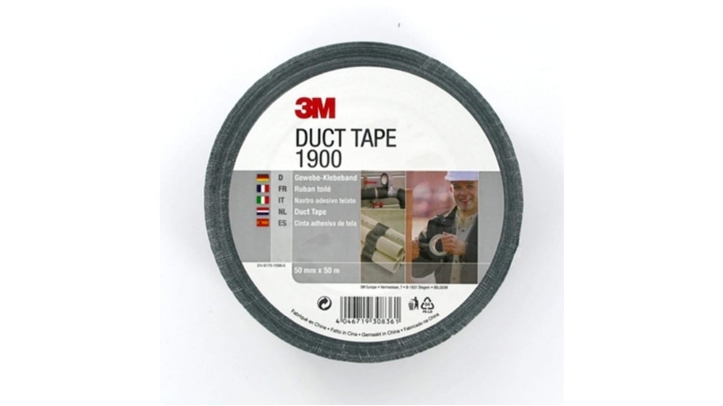1900 Duct Tape, 50m x 50mm, Black