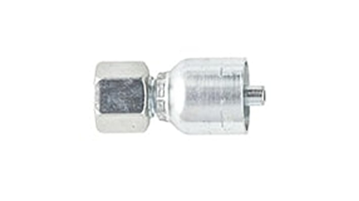 Parker Crimped Hose Fitting 1/4 in Hose to 24° Cone Female, 1CA43-10-4