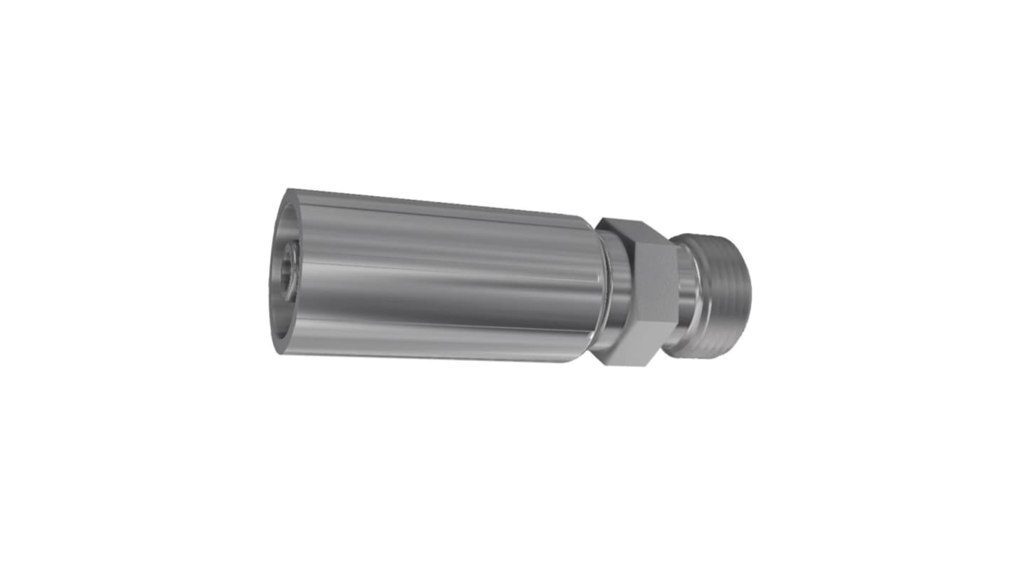 Parker Crimped Hose Fitting 1/2 in Hose to 24° Cone Male, 1D048-12-8