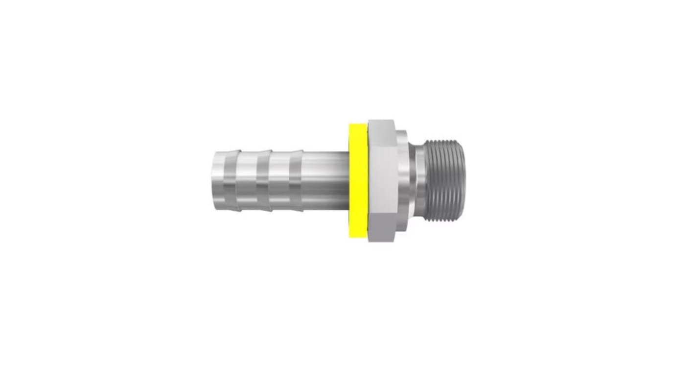 Parker Crimped Hose Fitting 1/4 in Hose, 3D982-4-4B