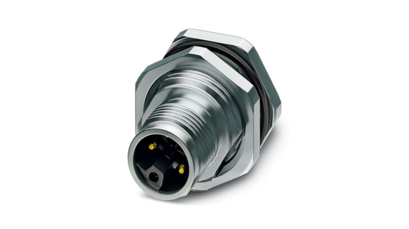 Phoenix Contact Connector, 5 Contacts, Rear Mount, M16 Connector, Plug, Male, IP67, SACC-DSI-M12MSL-4FE-M16XL-L180