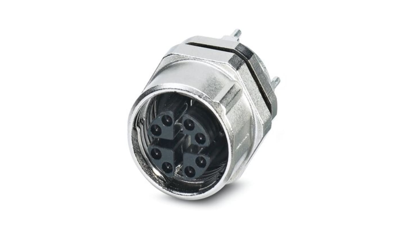 Conector Phoenix Contact hembra serie SACC-DSIV-FS-8CON-L180-10G SCO de 8 vías hembra, Montaje trasero, IP67