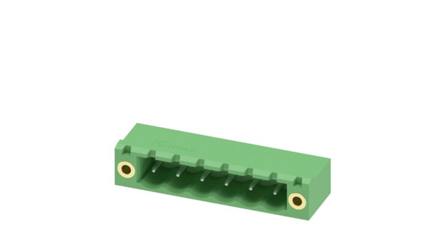 Phoenix Contact 5/ 4-G, GMSTBVA 2 Series Straight Solder Mount PCB Header, 6 Contact(s), 5.08mm Pitch, 1 Row(s),
