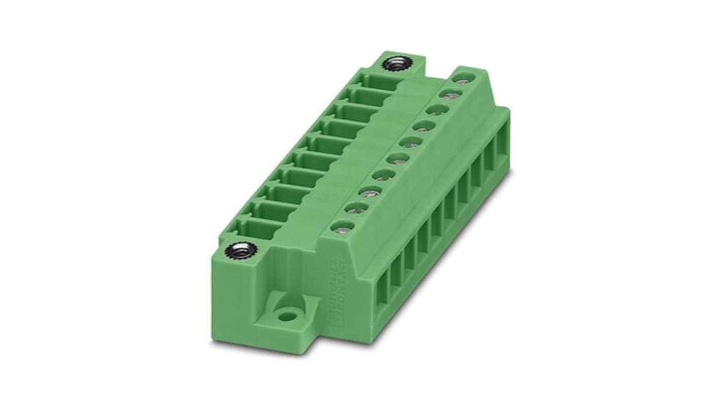 Phoenix Contact 3.81mm Pitch 8 Way Pluggable Terminal Block, Plug, Solder Mount, Screw Termination