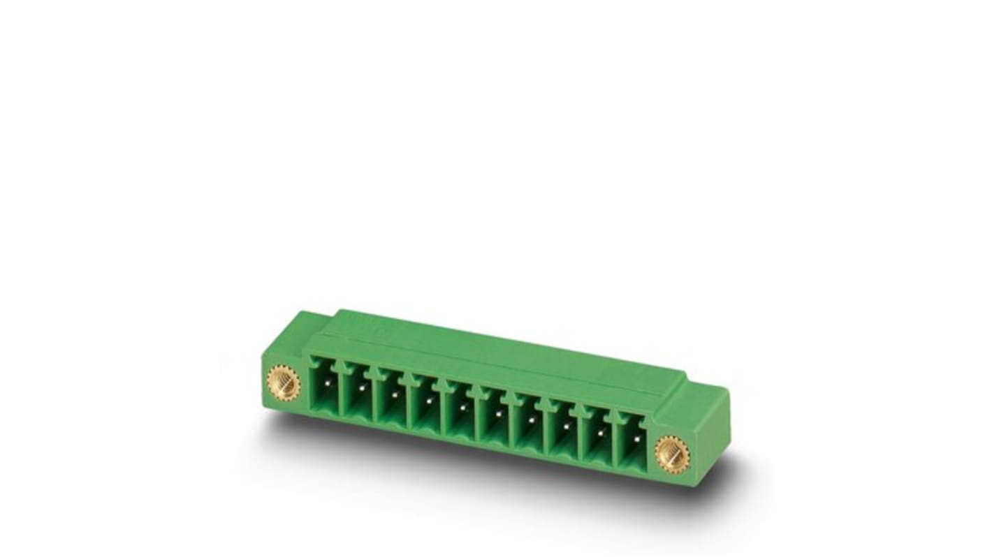 Phoenix Contact 5, 5/ 4-GF-3, MC 1 Series Straight Solder Mount PCB Header, 4 Contact(s), 3.5mm Pitch, 1 Row(s),